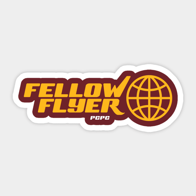 Fellow Flyer Sticker by Plane Crash Podcast